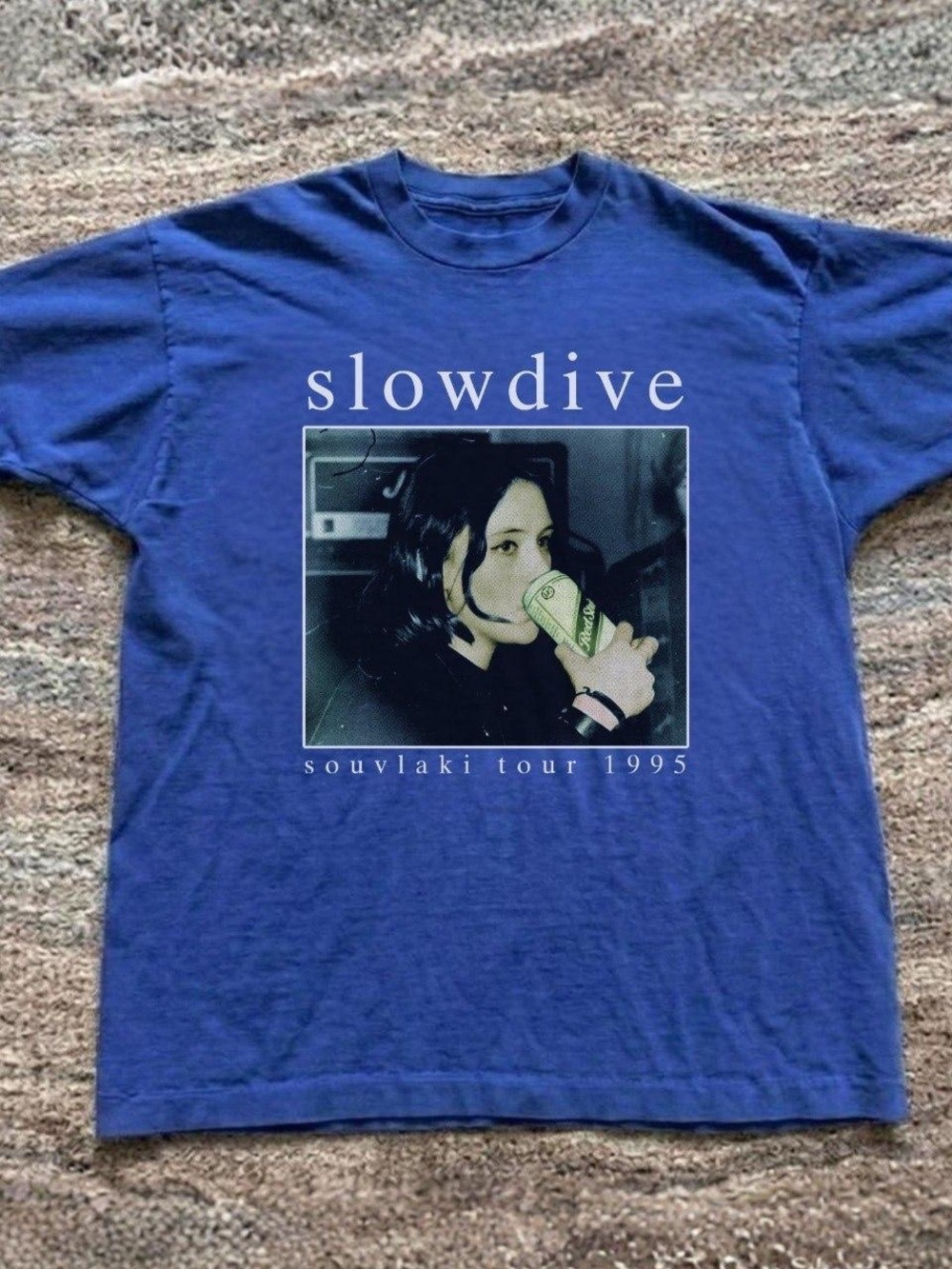 Gildan Blue Slowdive Souvlaki Tour 1995 Graphic Tee
